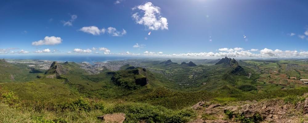 View from Le Pouce Mountain in Mauritius