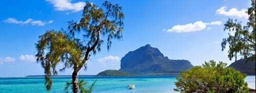 Le Morne Mountain view from La Prairie Beach
